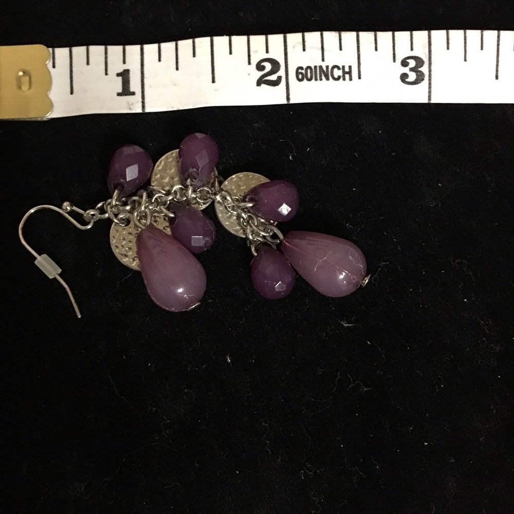 2 Bead and disk dangling earrings - Picture 3 of 4